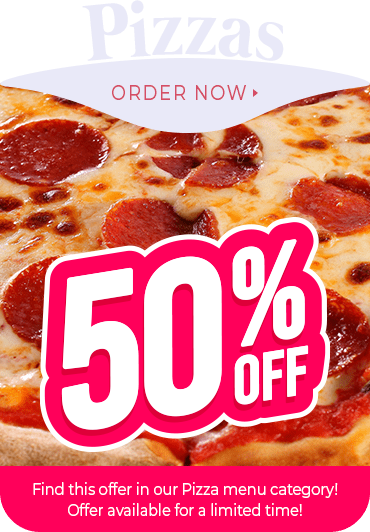 Get 50% Off Pizzas With Best Taste Kebab and Pizza